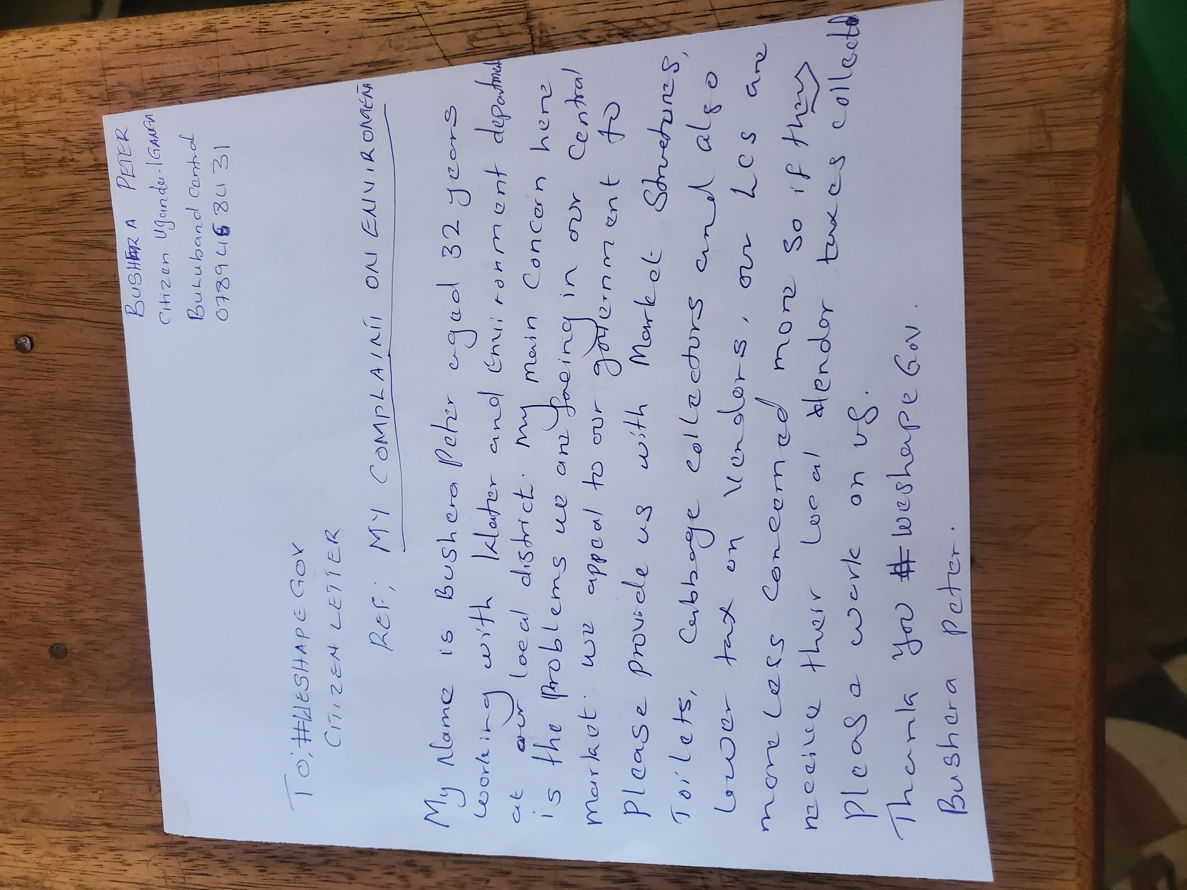 Citizen Letter