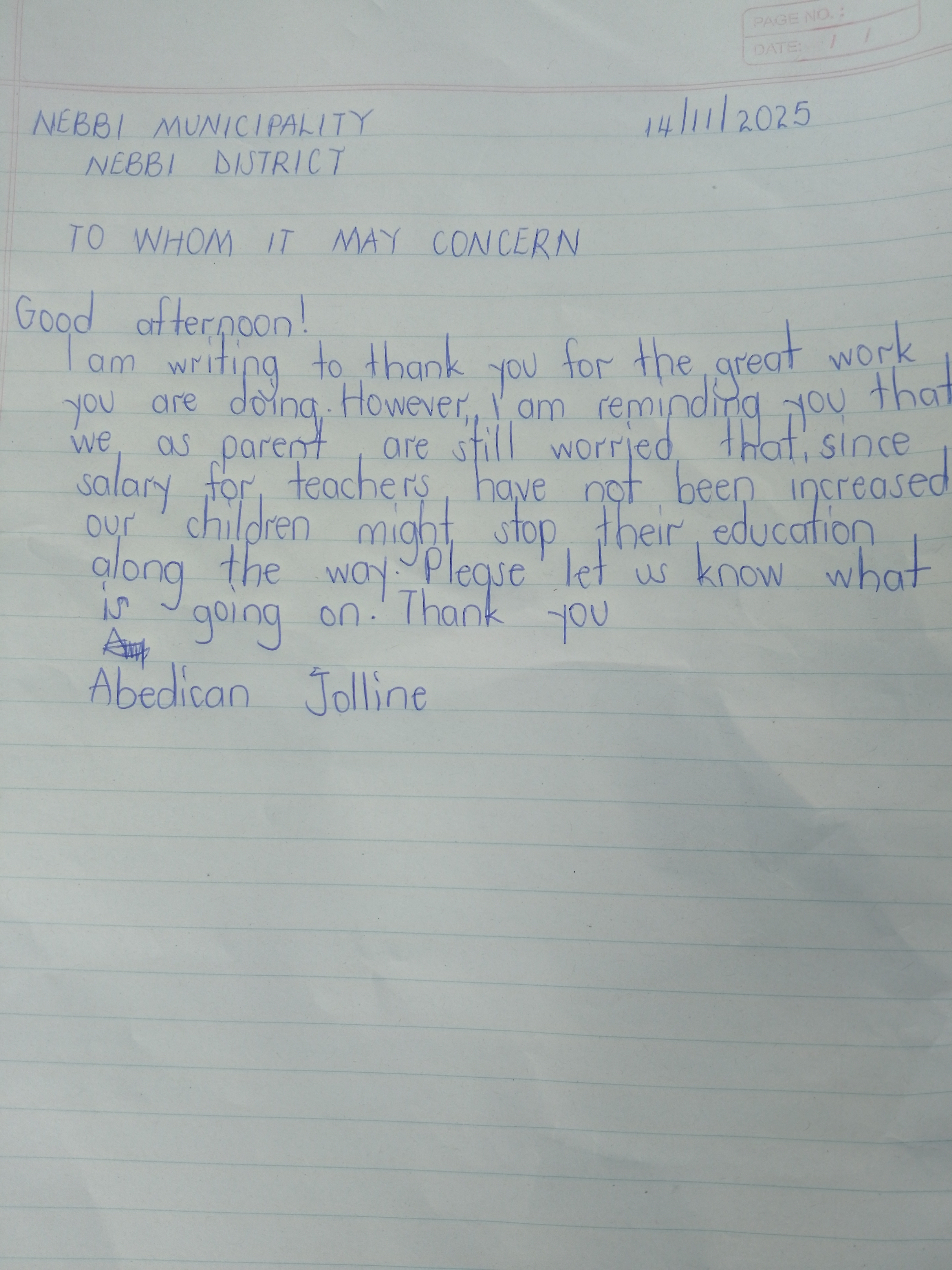 Citizen Letter