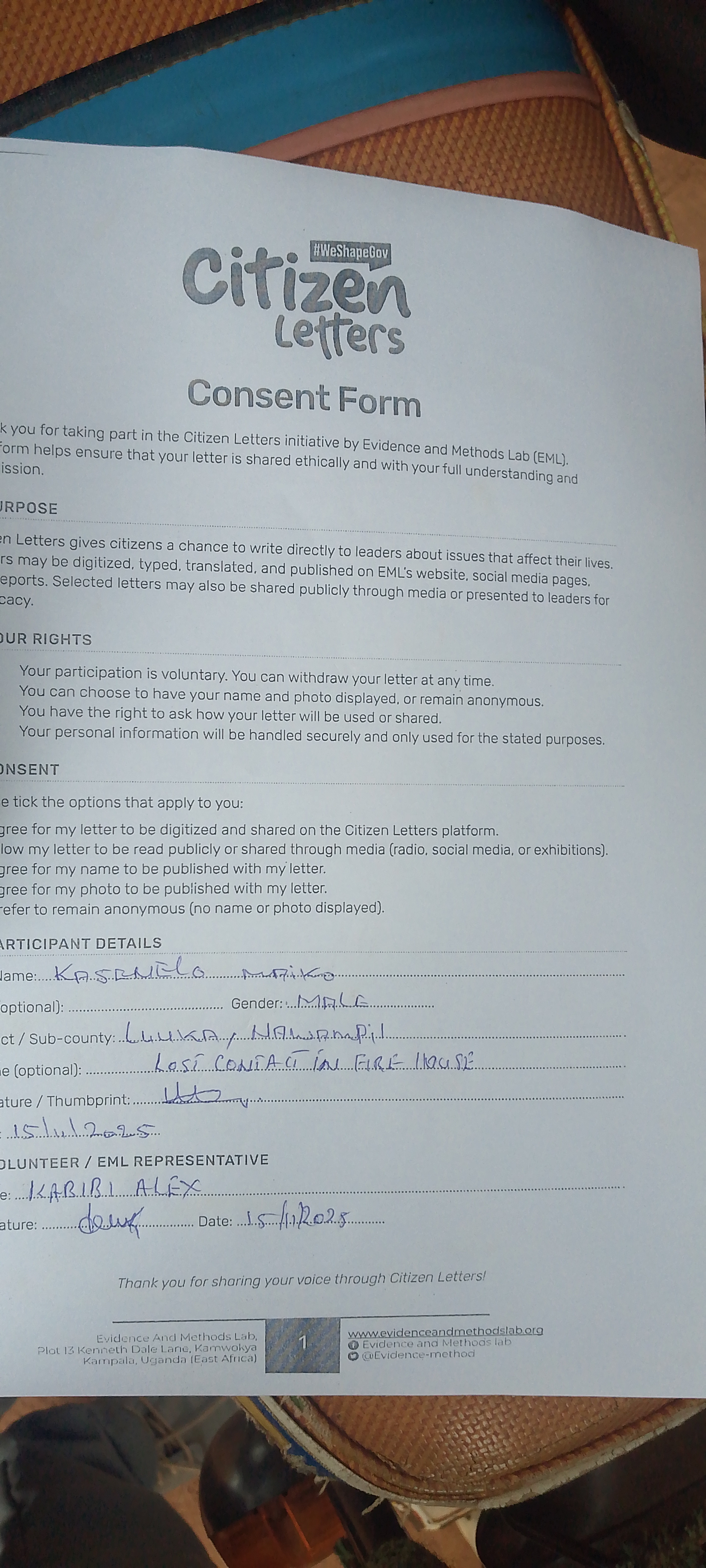 Citizen Letter