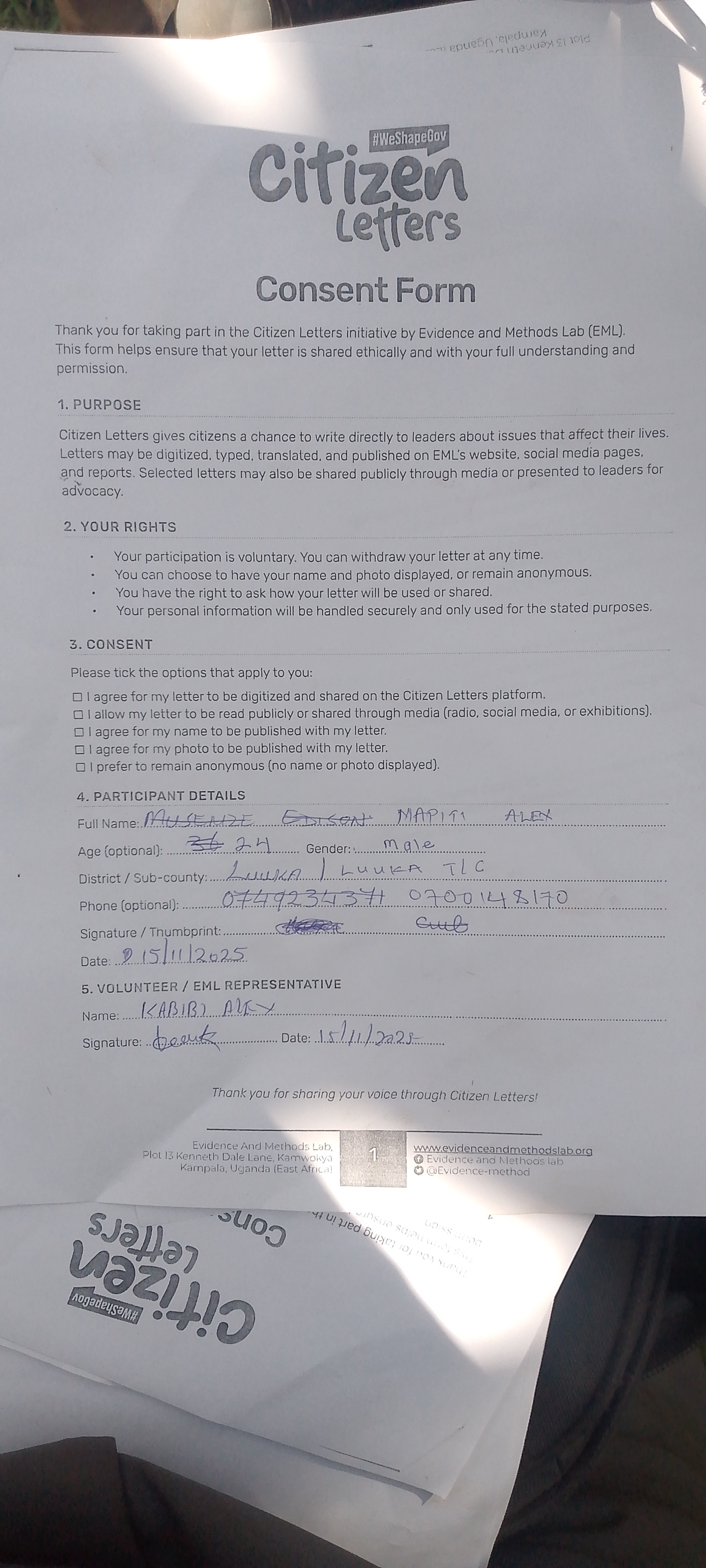Citizen Letter