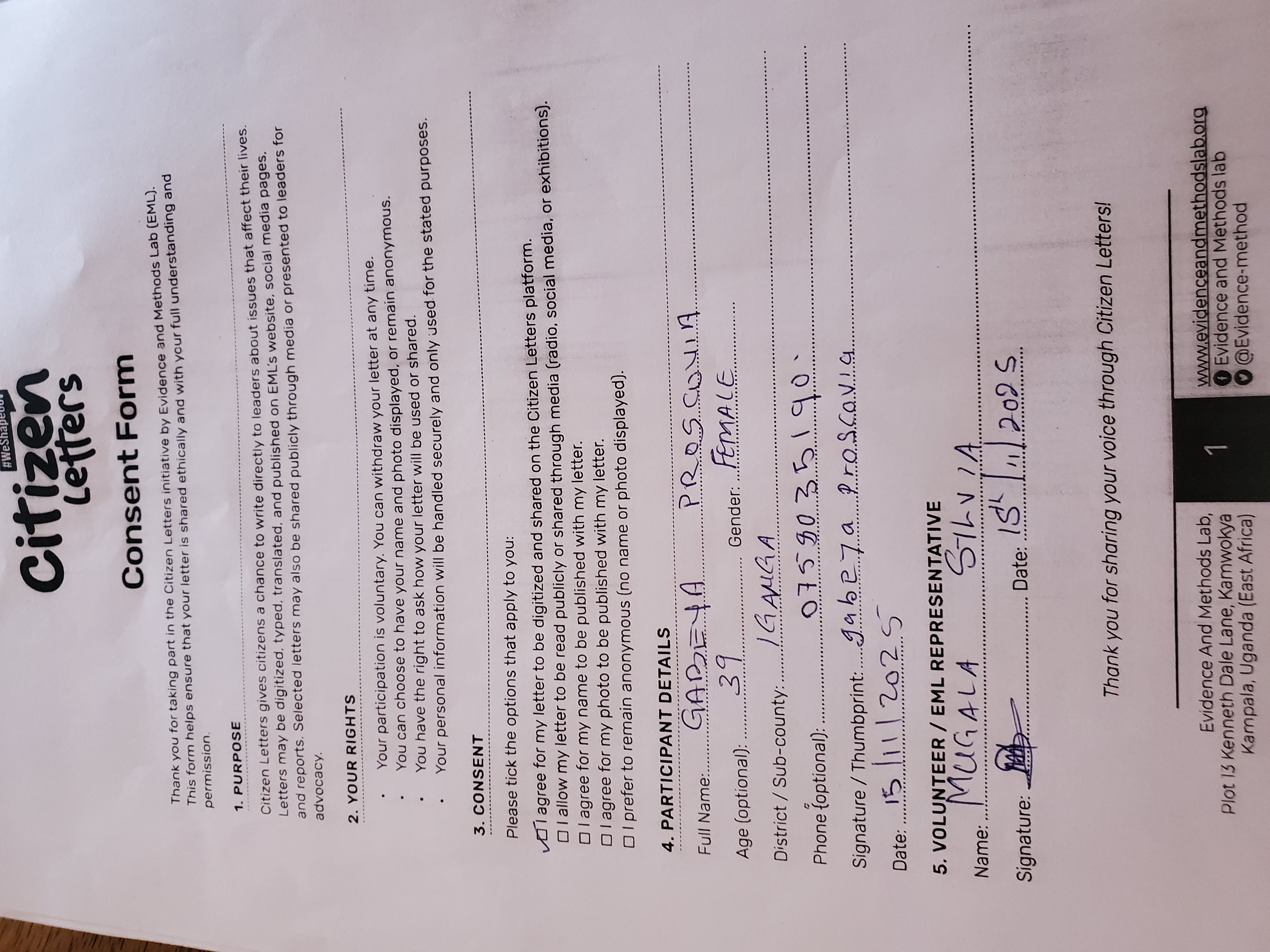 Citizen Letter