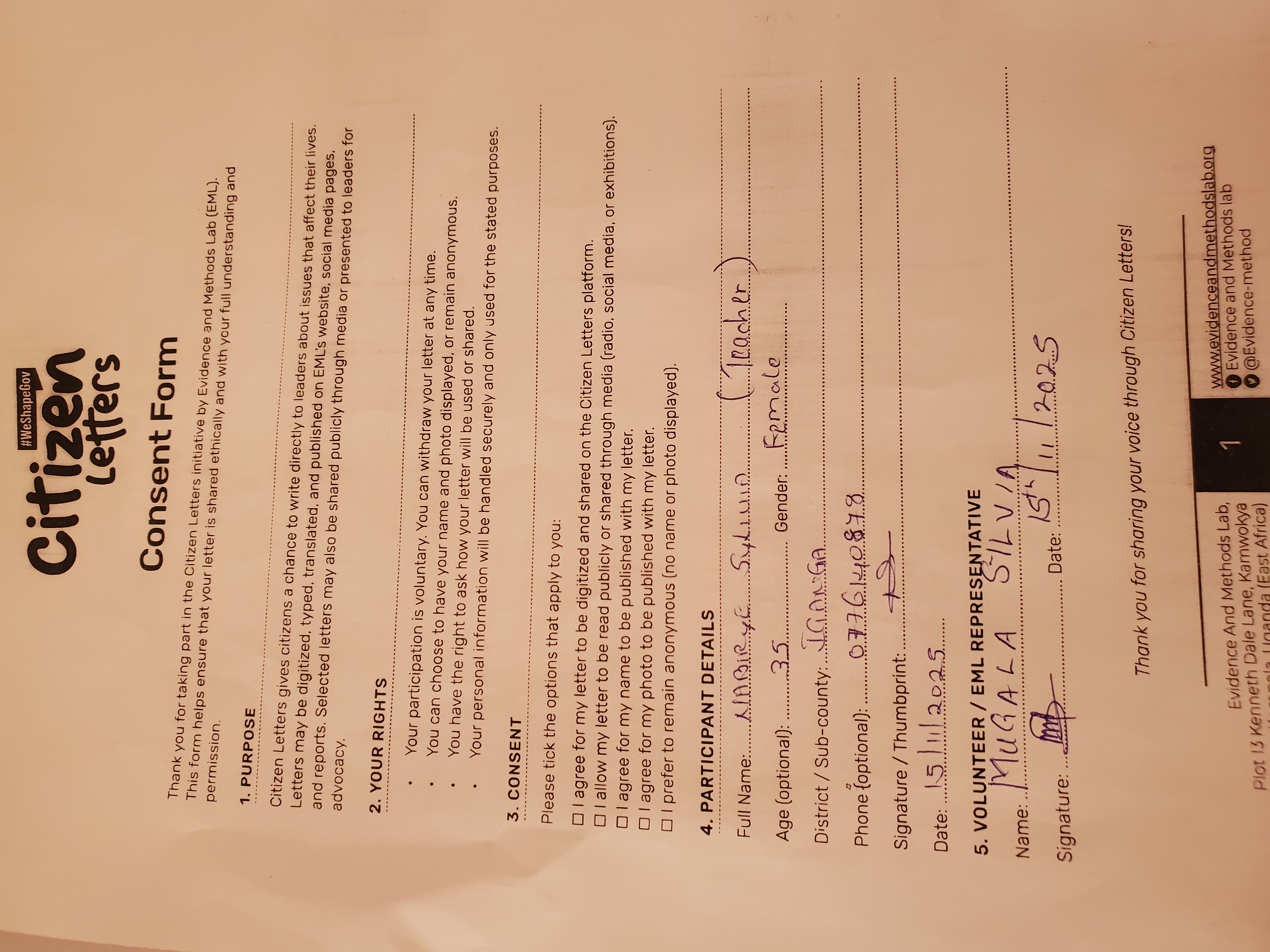 Citizen Letter
