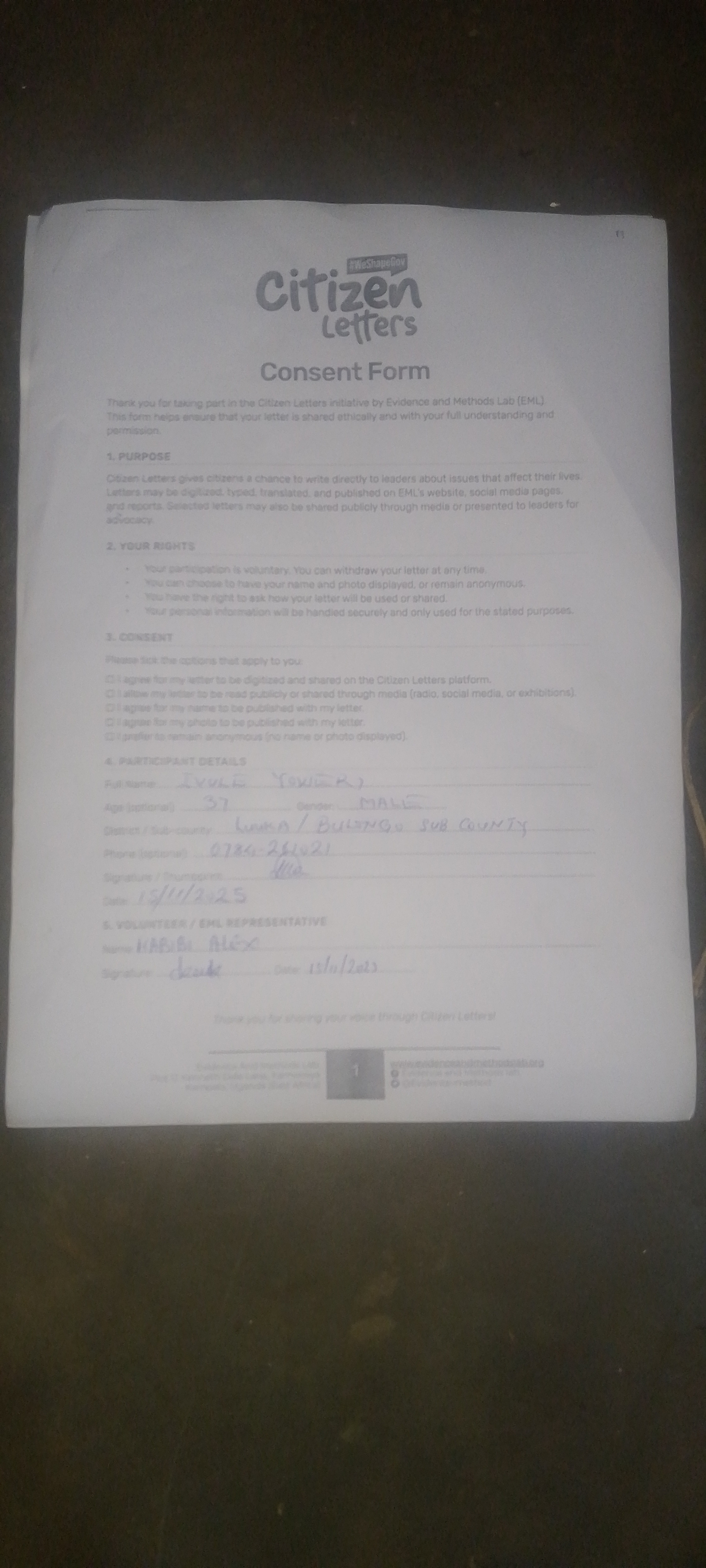 Citizen Letter